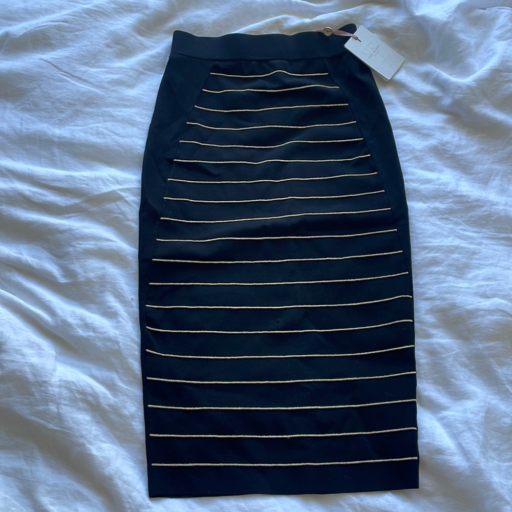 Ted Baker Black Bodycon Pencil Skirt **New With Tags**